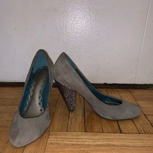 Chunky glitter heels